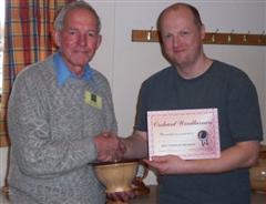 The monthly winner David Ward Presented by Mark Baker